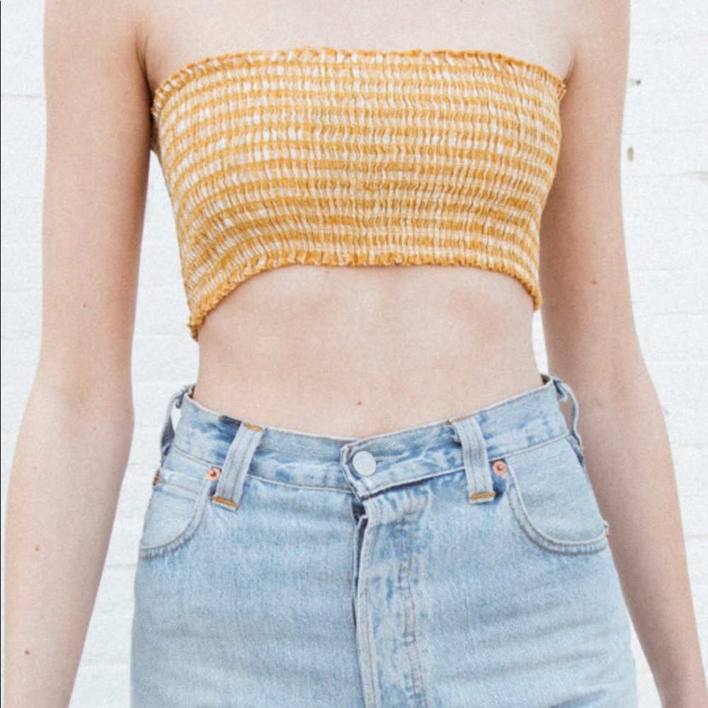 Brandy Melville yellow tube top